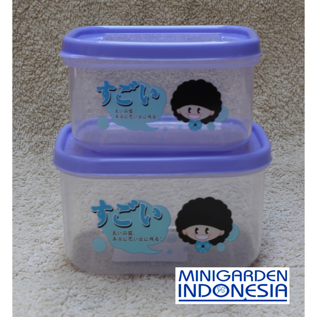 Lunch box isi 2 rantang tempat makanan bekal sekolah MGI KADO 210 simpan benih bibit tanaman