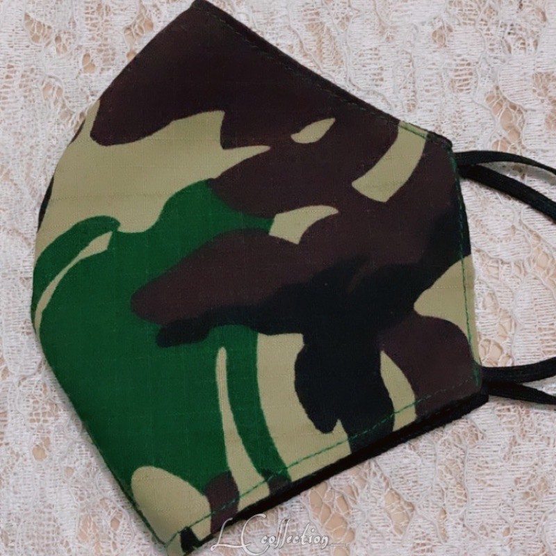 MASKER DEWASA DORENG TNI 2 PLY / MASKER TNI