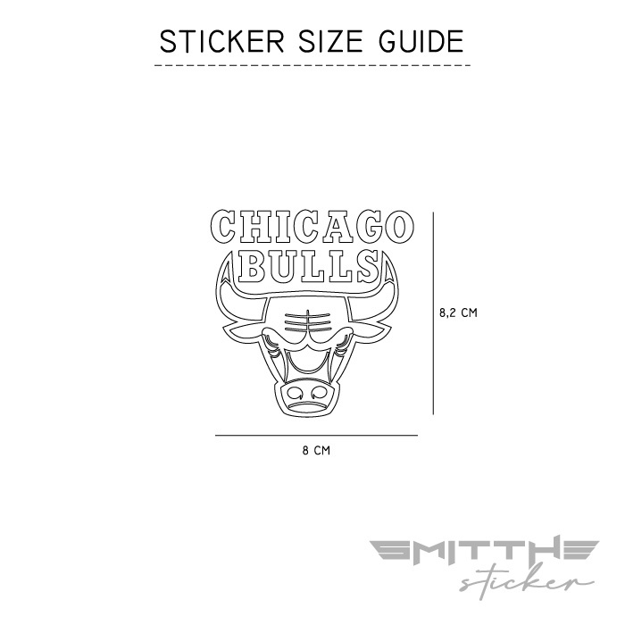 Stiker Chicago Bulls Logo Basket Cutting Sticker untuk aksesoris Mobil Motor