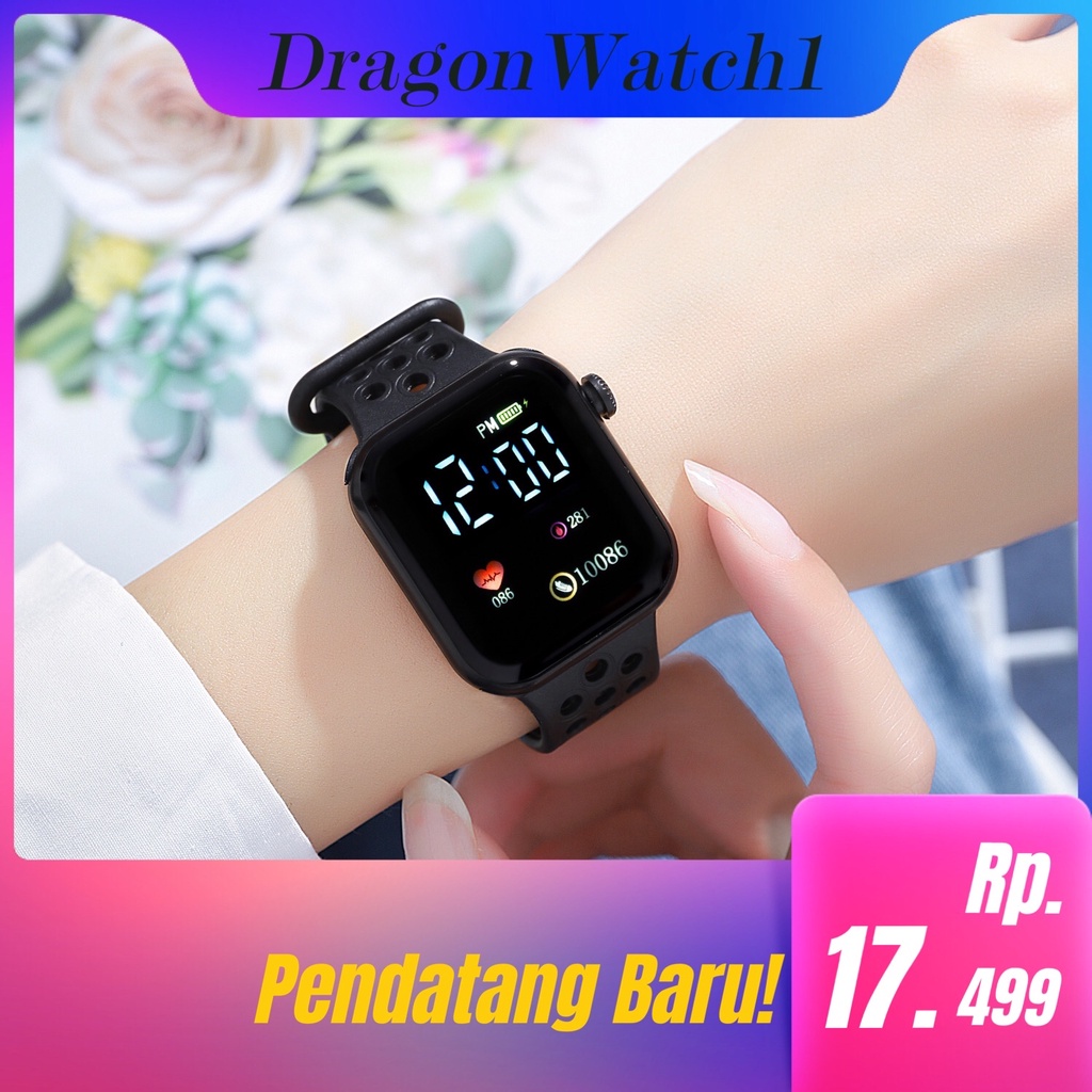 COD✅ Jam Tangan Digital Wanita Pria Watch LED Tahan Air Tampilan Layar Besar Waktu Ready 8Warna Harga Grosir   S1184