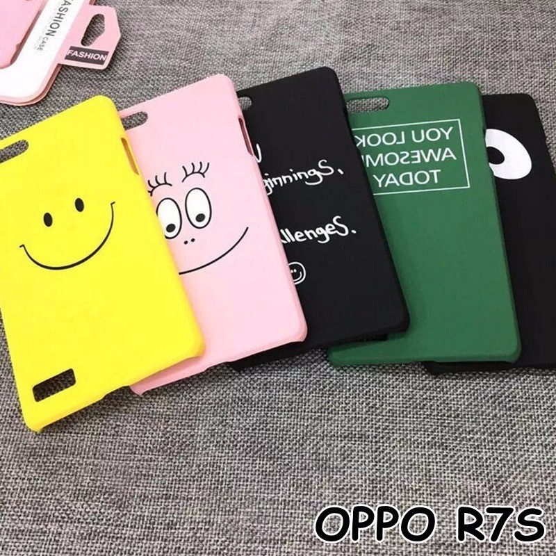 CASING HP - FOR OPPO R7S - HARD CASE FASHION CARTOON SMILEY MATTE CASING | Terlaris