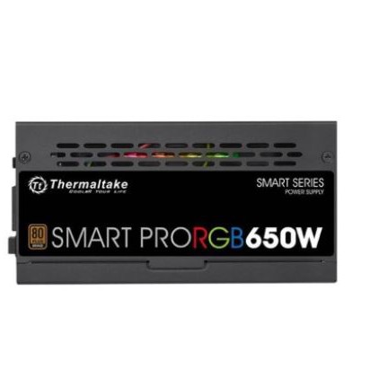 Psu gaming thermaltake 650w atx 80 plus bronze full modular 140mm fan smart pro rgb - Power supply 650 watt 80+