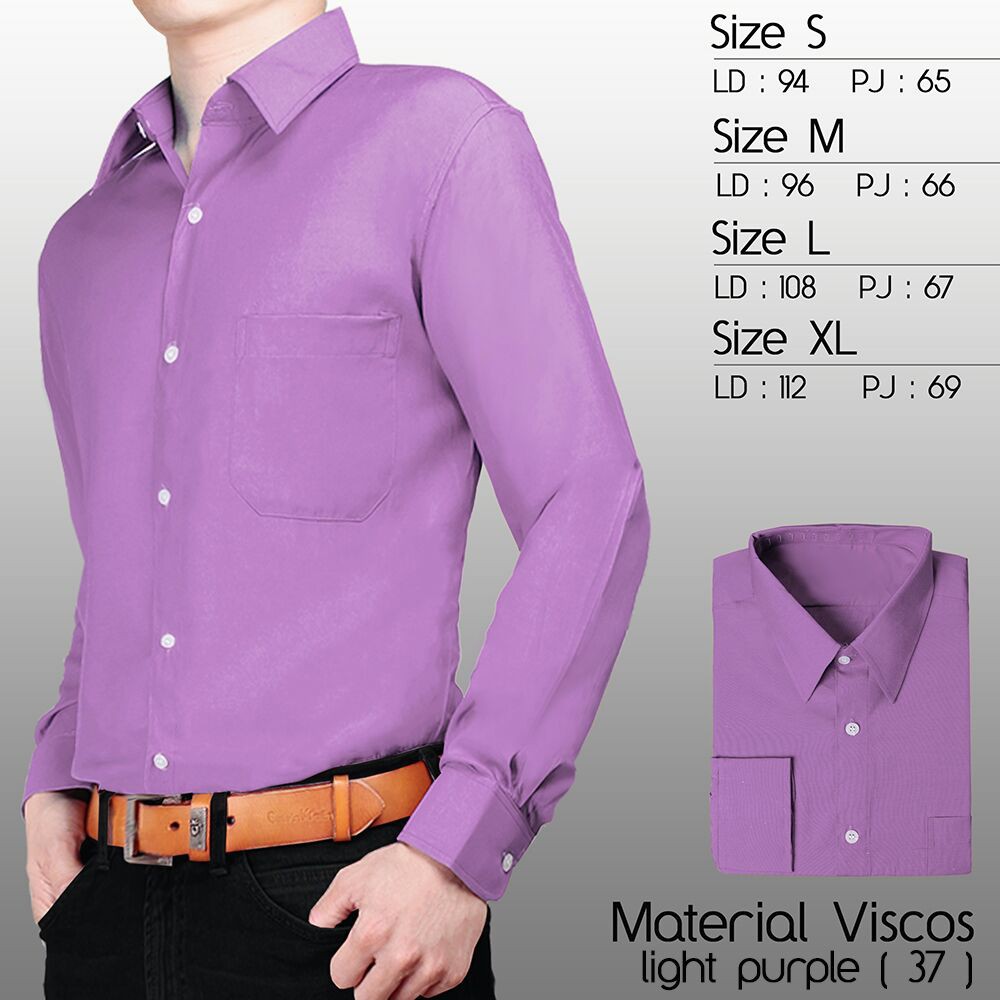 Baju Kemeja Lelaki Dusty Purple