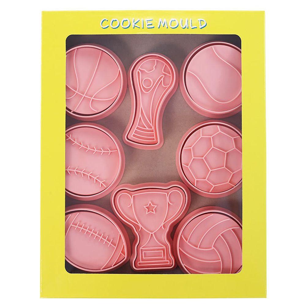 Solighter 8pcs/set Cetakan Biskuit Makanan Fondant Sepak Bola Cetakan Kue Plastik