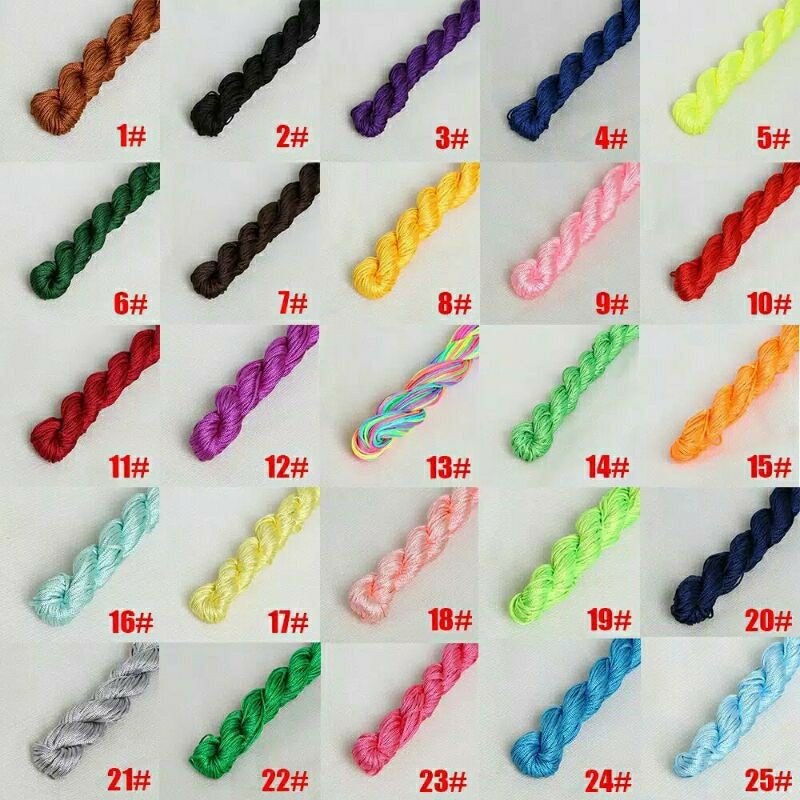Tali Giok Cina 1mm Macrame Kur Shambala Bahan Membuat Gelang Kalung Kerajinan DIY