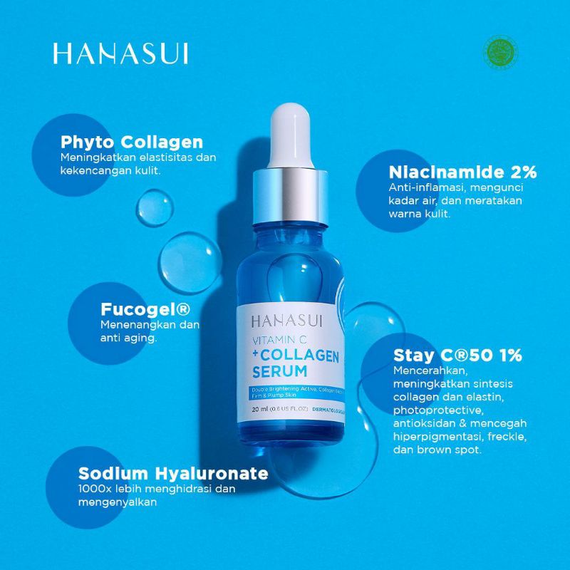 SERUM VIT C COLLAGEN JAYA MANDIRI HANASUI BPOM / SERUM VIT C COLAGEN BIRU ORIGINAL BPOM