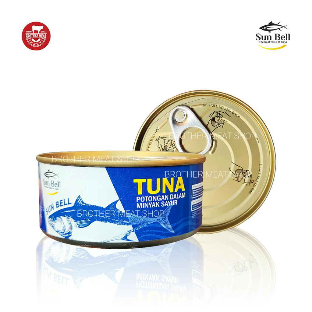 Sun Bell Tuna Chunk in Vegetable Oil 185gr, Ikan Tuna Kaleng