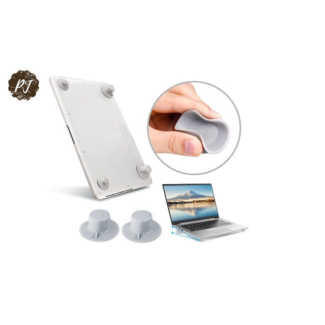 4 Pcs Alas Kaki Karet Pendingin Laptop / Rubber Silicone Feet Cooling Notebook