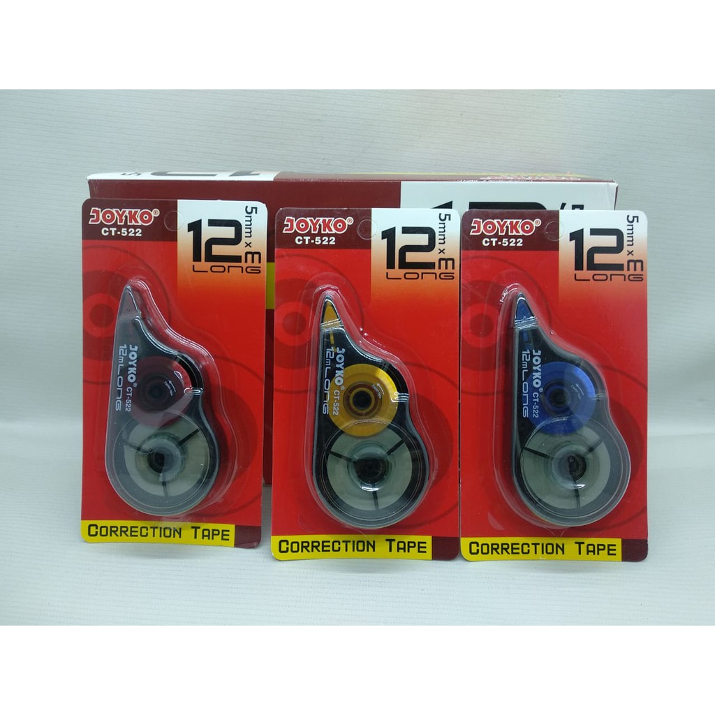 

Correction Tape/ Tipx Kertas sedang / Pita Koreksi Joyko CT-522