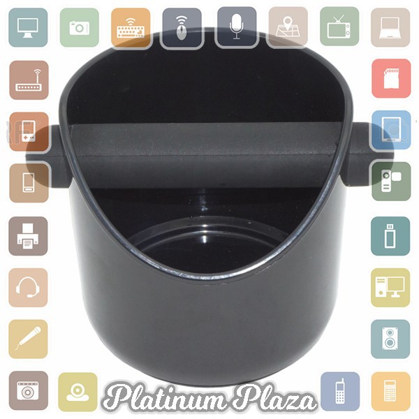 KNOCKB74000spresso Knock Box Waste Container Barista Non Slip Model A - EA0`2A6XIQ-- Black