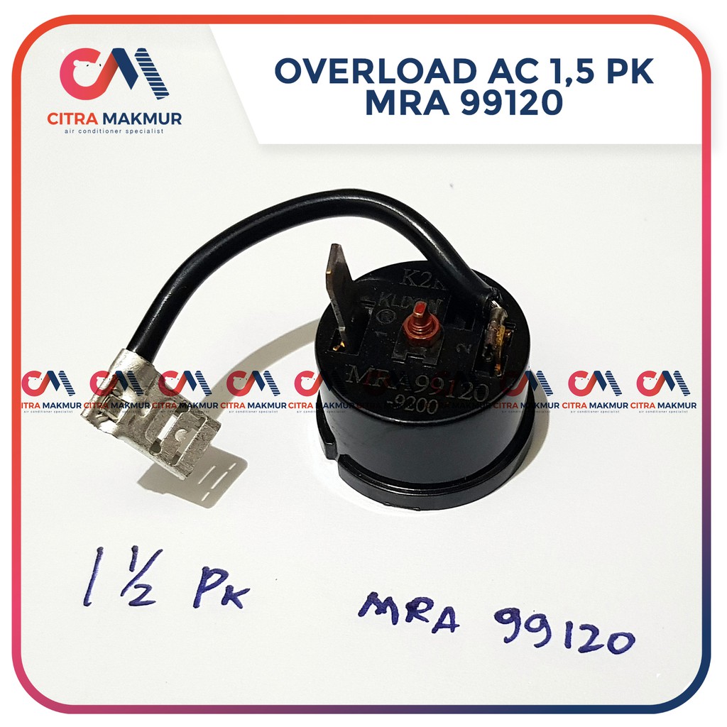 Overload Klixon AC 1.5 1 1/2 Pk bulat Air Conditioner bimetal kompresor aircon over load MRA 99120