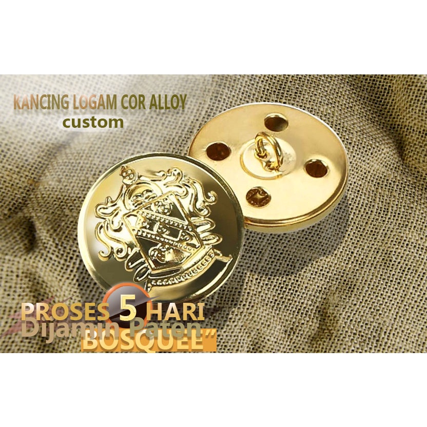 Pusat agen kancing custom bahan logam di Bandung untuk beragam kebutuhan baju dan busana jaket dan j