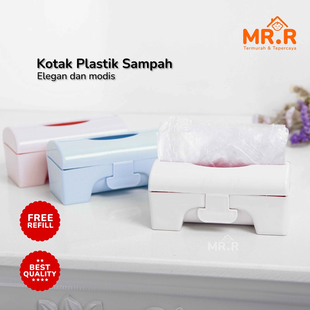 Kotak Tempat Penyimpanan Kantong Plastik Sampah Gulungan Roll Perlengkapan Rumah Plastic Storage Box