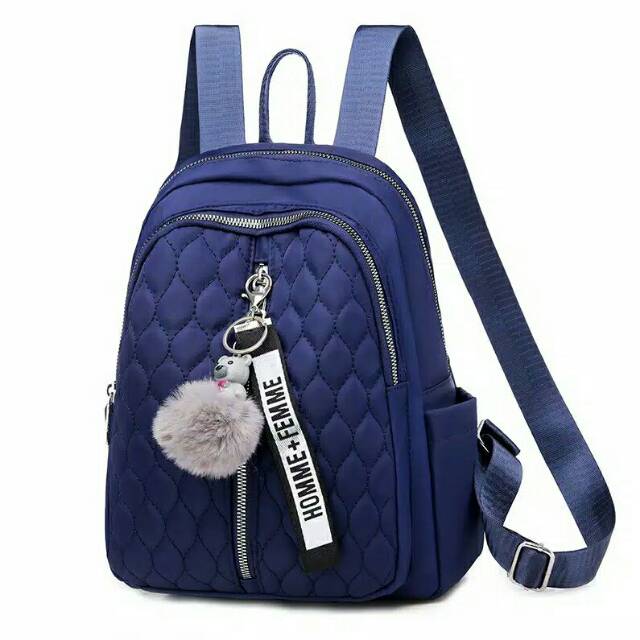 Tas Ransel Wanita Embors Chibao Tas Cewek Mini Ransel Serut bordir EVELYN