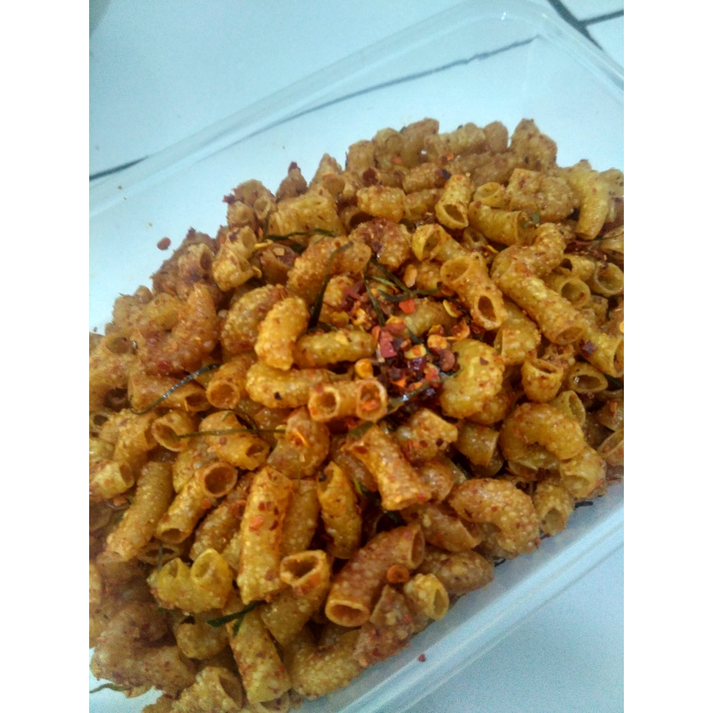 

Termurah Isi Banyak Makaroni Bantet 250gr Banyak Rasa Gurih Renyah Cemilan Makanan Ringan Homemade