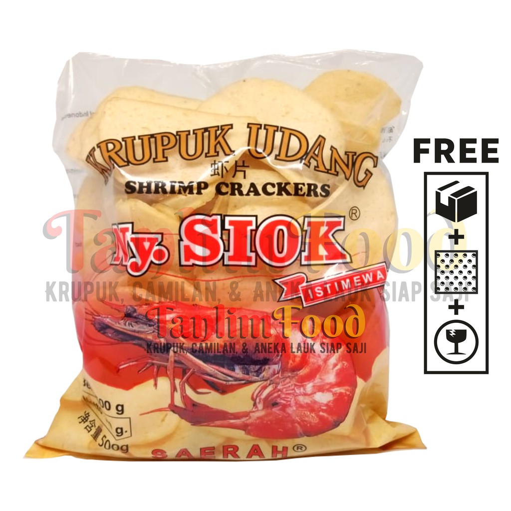 Kerupuk / Krupuk Udang Oval Ny. Siok 500gr - TanlimFood