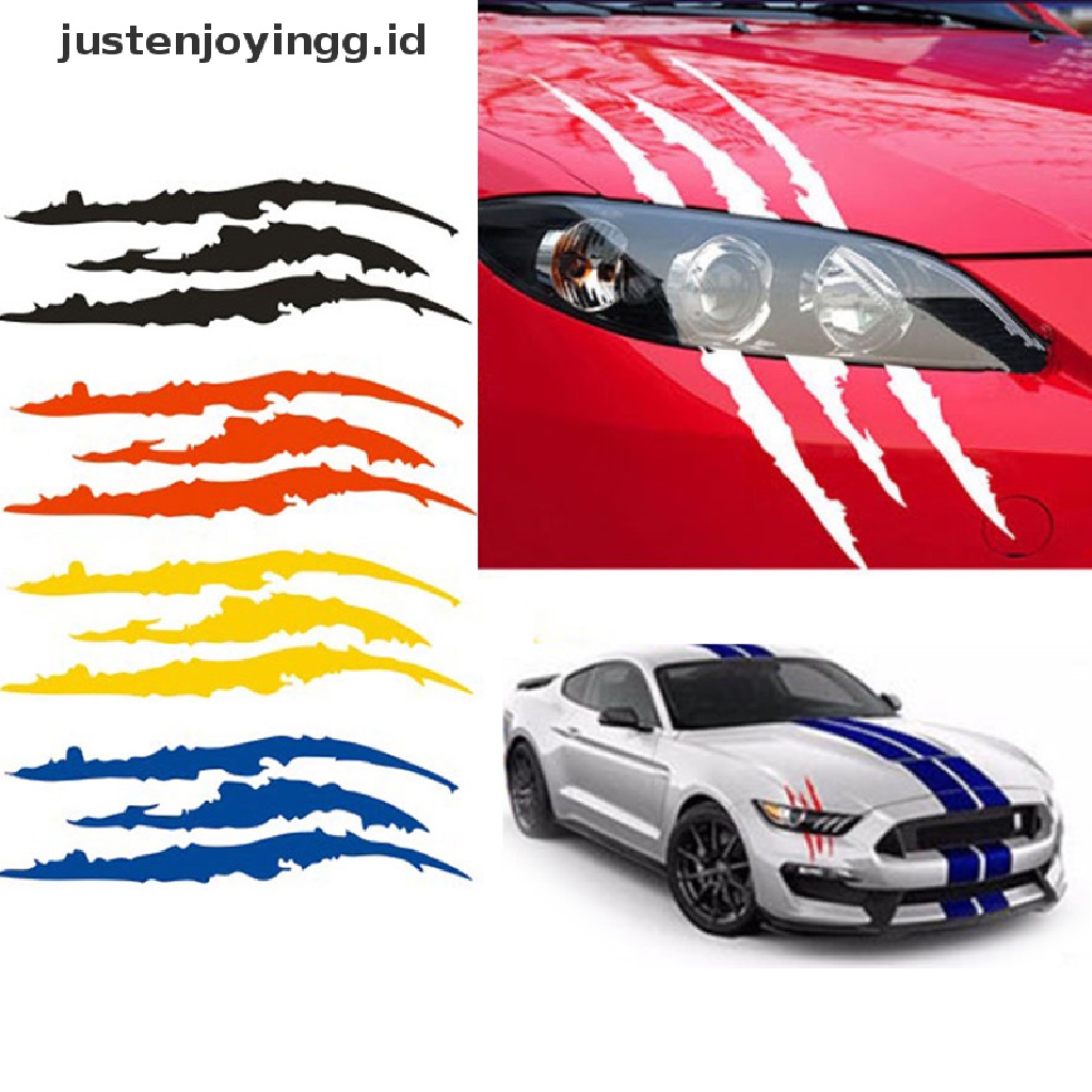 // justenjoyingg.id // 40cmX12cm Car Sticker Monster Claw Scratch Stripe Marks Headlight Decal Stickers ~