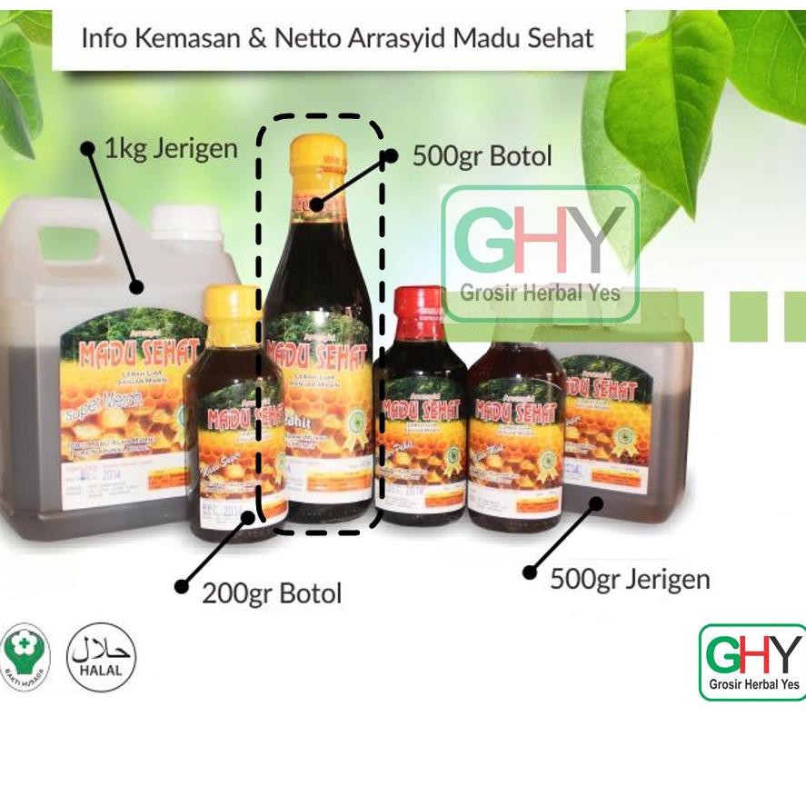 

✅ 9¤ϗQ Madu Sehat Super Pahit Ar Rasyid Arrasyid 500 gram .