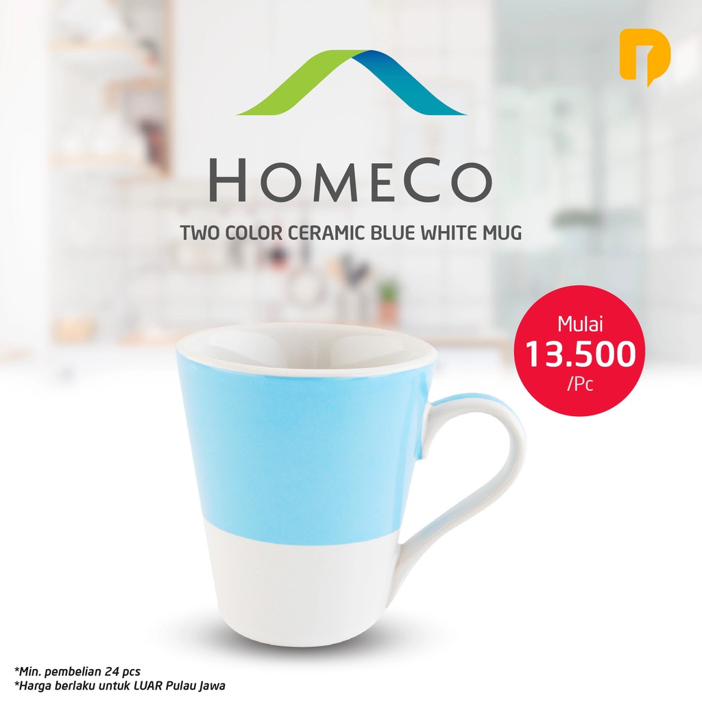 HomecoTwo Colour Ceramig Mug / Gelas Keramik Homeco