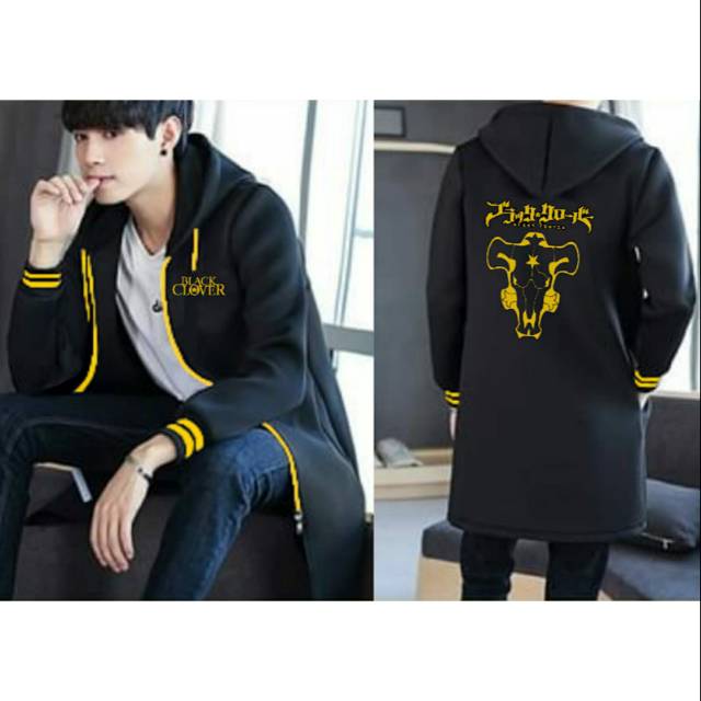 Jaket Jubah Anime Black Clover Zipper Hoodie BC