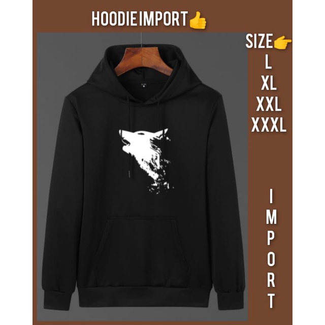 Sweater Cowok Cewek NY Hoodie Pria Wanita Ny Switer logo bordir Motif Howl Wolf