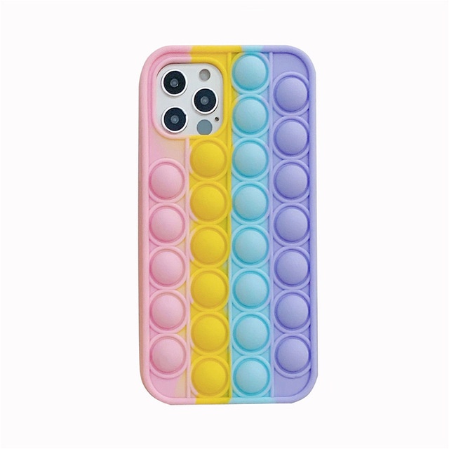 Reliver Stress Pop Fidget Toys Push It Bubble Case for iPhone 12 Pro iPhone11 iPhone6 6s 7 8 Plus XS XR Antistress Game Cover Adult Kids WX