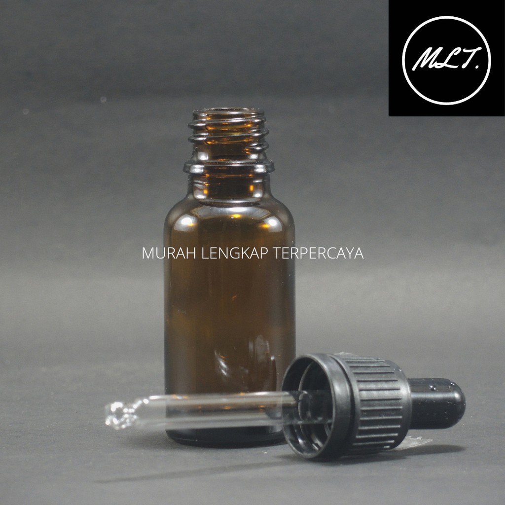 BOTOL PIPET 20ML / BOTOL TETES 20ML BROWN AMBER COKLAT/BOTOL SERUM BOTOL KACA