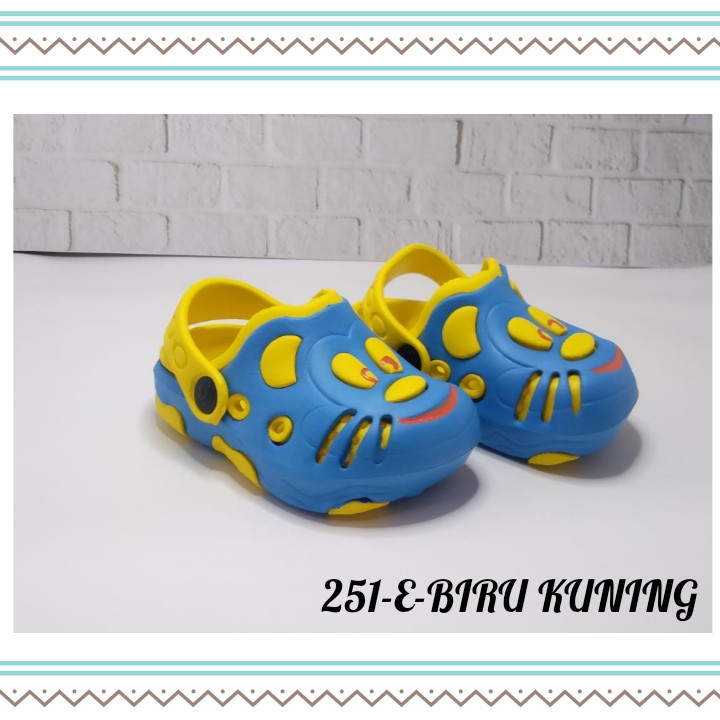 SANDAL DULUX ANAK BALITA - ANAK PAUD MOTIF KUCING LUCU CODE 251E 19-24