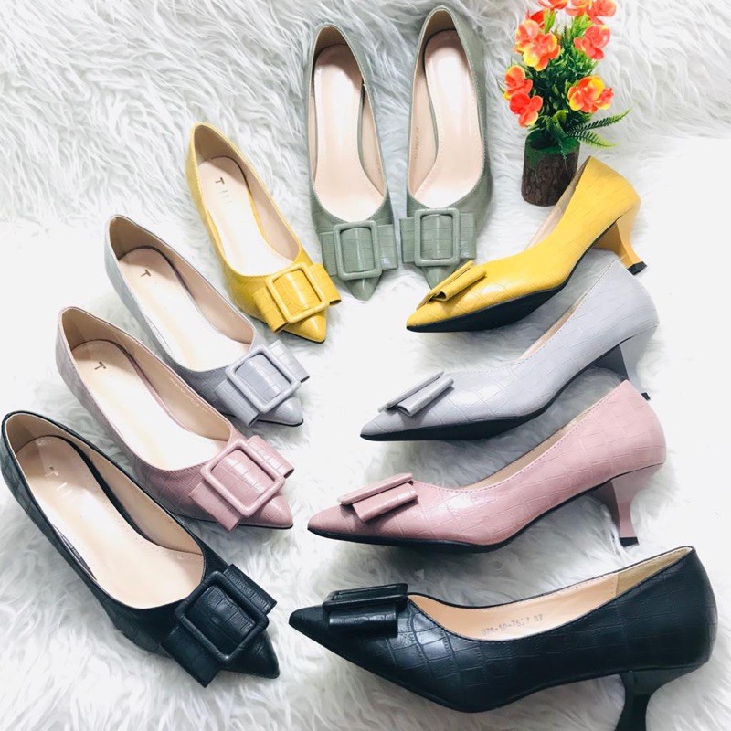 High heels Croco pita by TMT Import leather high quality fashion shoes sepatu wanita hak tinggi