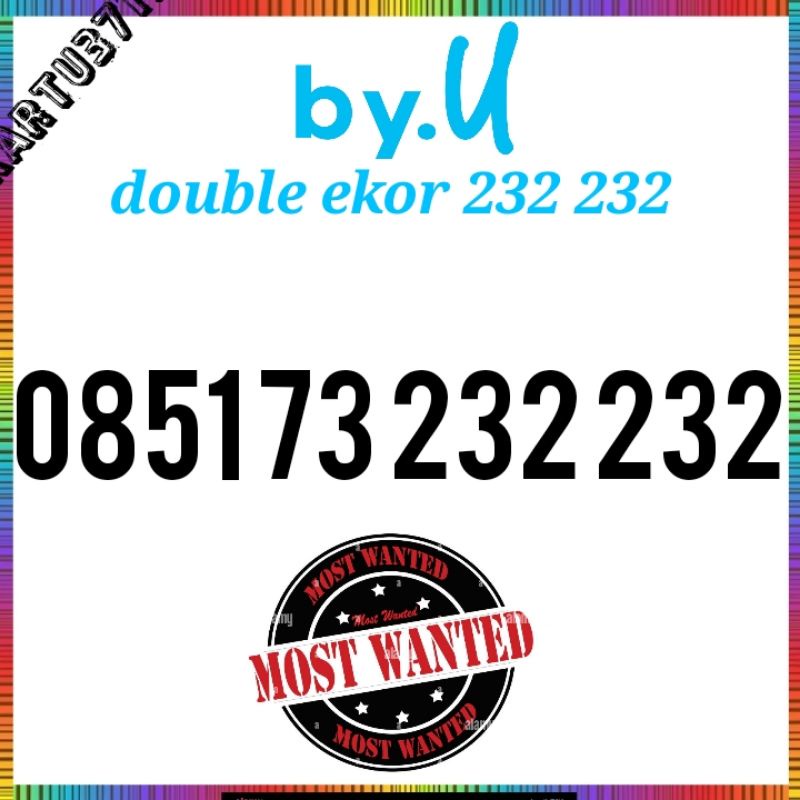 TELKOMSEL DOUBLE EKOR 232232 232 232 DARI BY.U