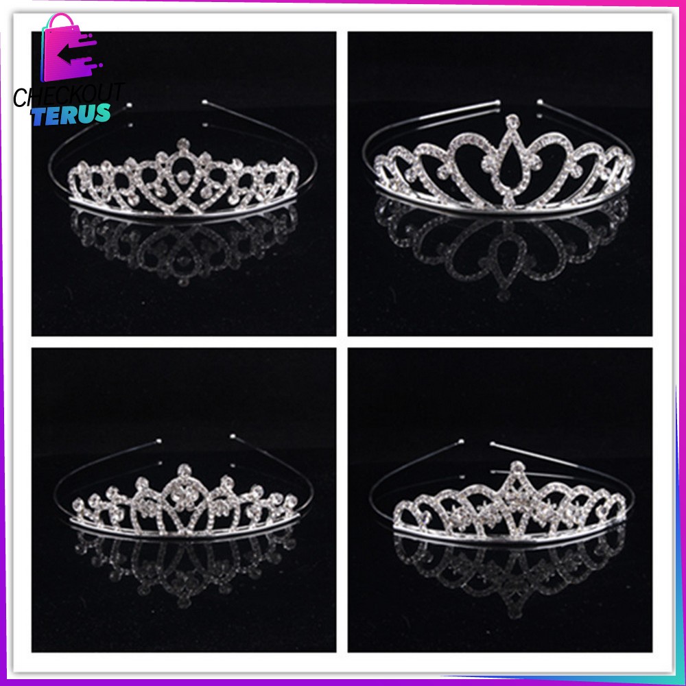 CT K81 Mahkota Wanita Korea Fashion Bando Princess Mahkota Anak Perempuan Bando Mahkota Anak Mahkota Ulang Tahun