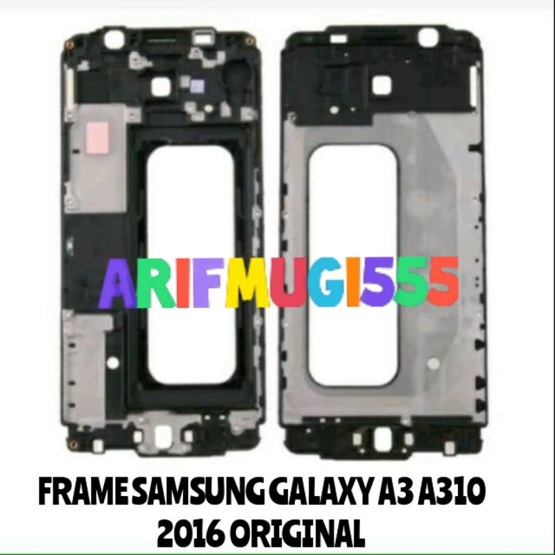 FRAME LCD TULANG LCD BEZZEL BAZEL MIDDLE SAMSUNG GALAXY A3 A310 2016 ORIGINAL