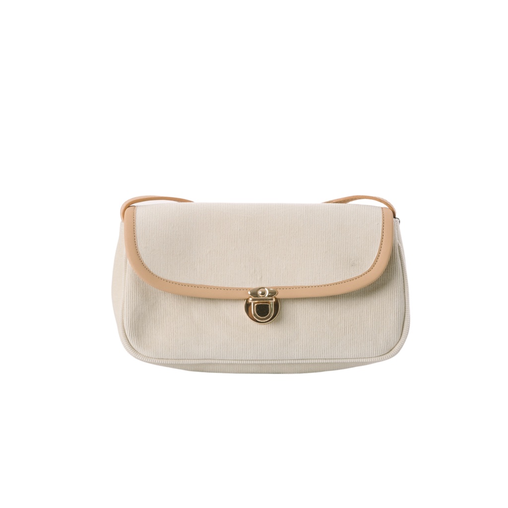 IGOTCHA Vintage Corduroy Shoulder Bag [C3-C5]-Broken White