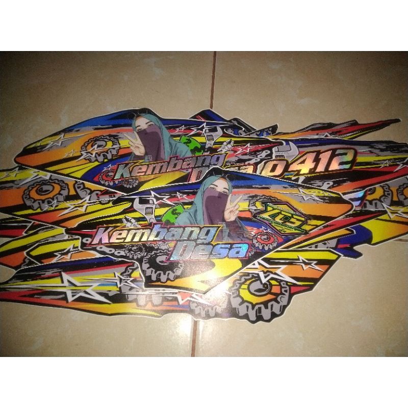 STRIPING VIXION R HIJAB CUTING HOLOGRAM HITAM DOFF