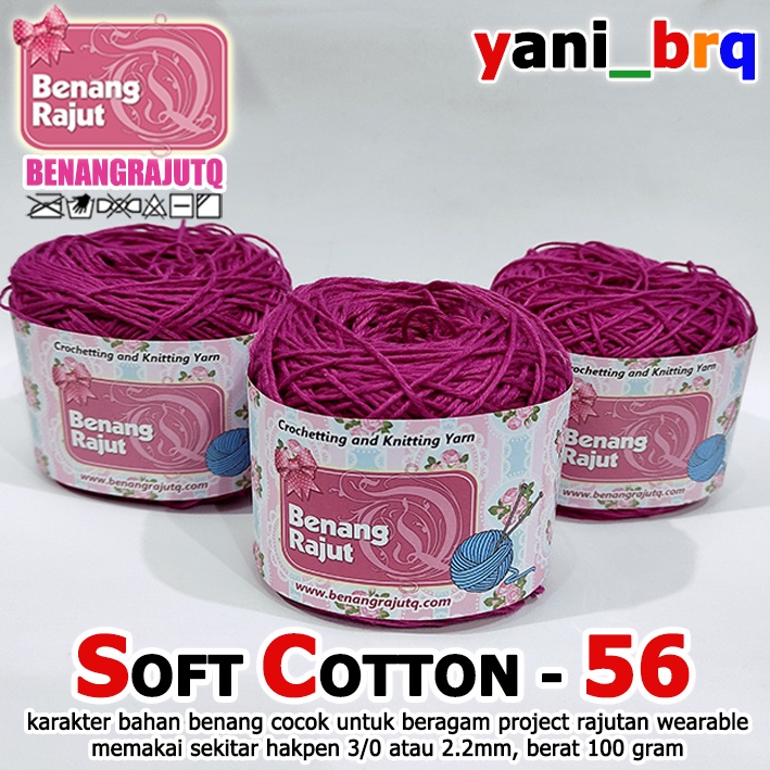 SOFT KATUN BALI SC 56 FUSHIA yani_brq TOKO BENANG RAJUT Q