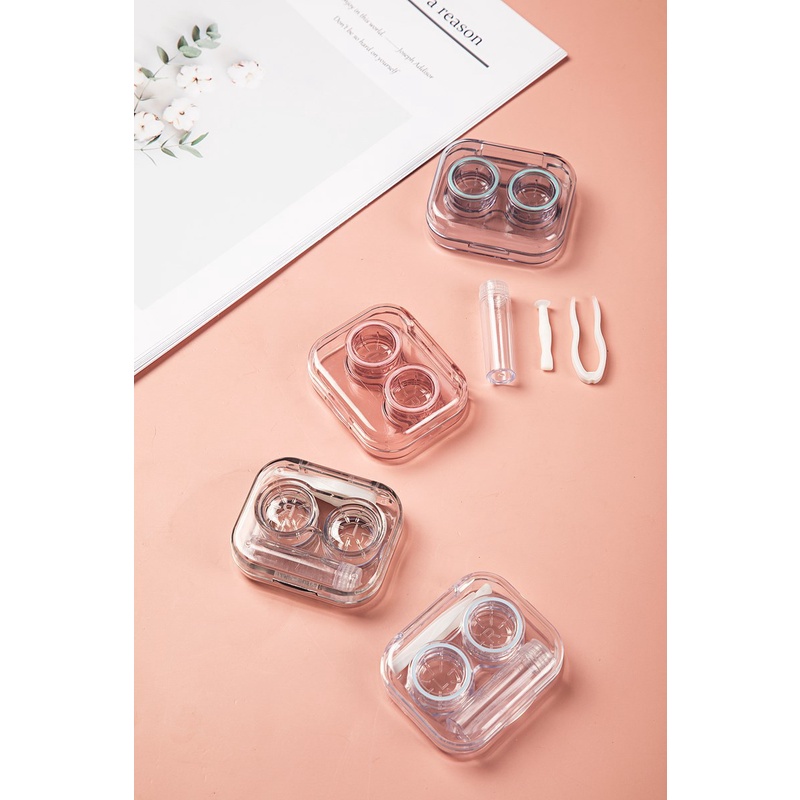 Kotak Softlens Acrylic Klip mini / Wadah softlens Travel Kit mini Tempat Softlens / BS