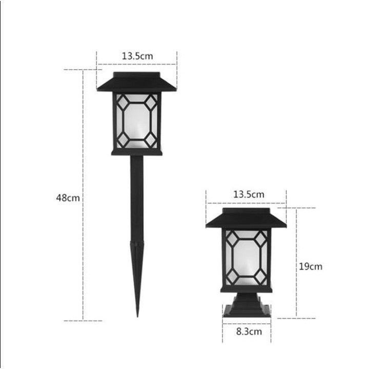 Anbolt Lampu Pagar Taman Surya 5 LED Model Minimalis Besar / lampu tenaga surya Sensor Cahaya Bisa Untuk Pagar