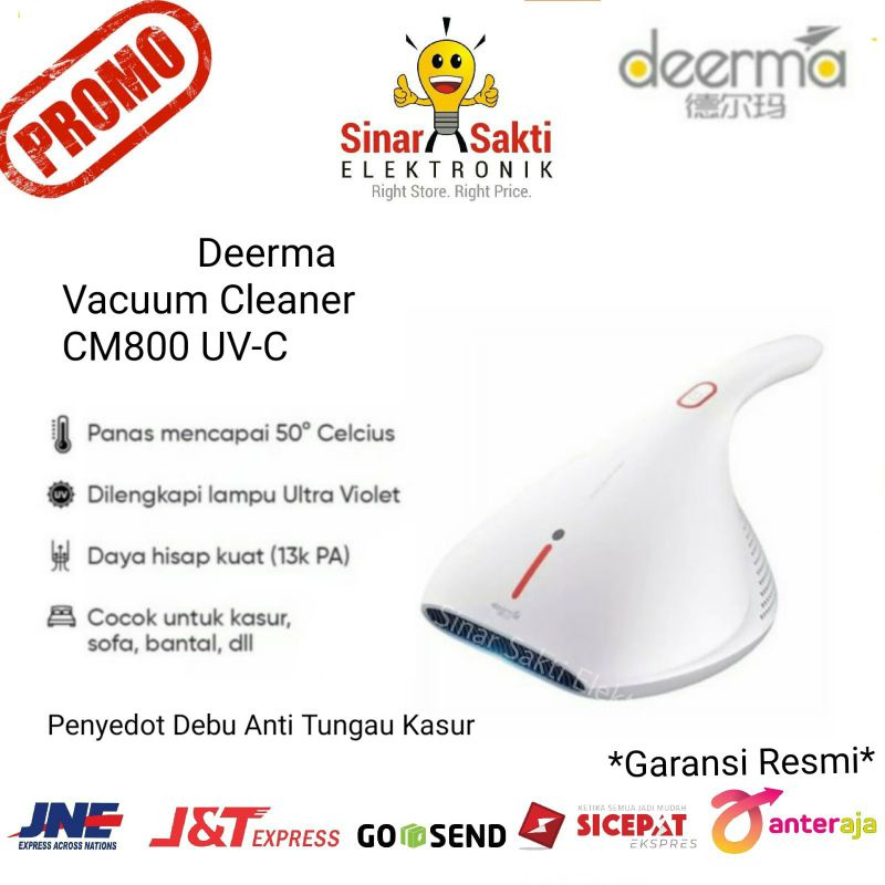 Deerma Vacuum Cleaner CM800 UV-C Penyedot Anti Debu Tungau Kutu Kasur Dust Mites Promo Garansi Resmi Malang CM 800 UV C Penghisap Debu