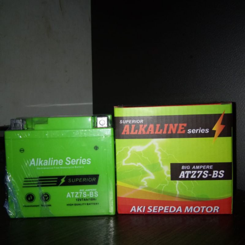 AKI kering 7 Ampere Satria FU150 Vario125 150 ALKALINE SERIES ATZ7S-BS