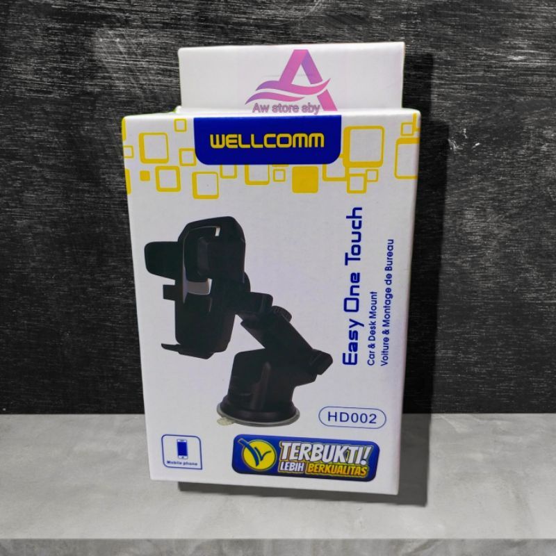 Car Holder Universal Phone Holder mobil 360 Rotasi Original Wellcomm