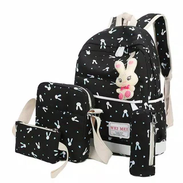 tt_NEW TAS MULTIFUNGSI CEWEK COWOK BOXO PRIMEIRO HITAM KULIAH SEKOLAH KERJA TULIP SLET