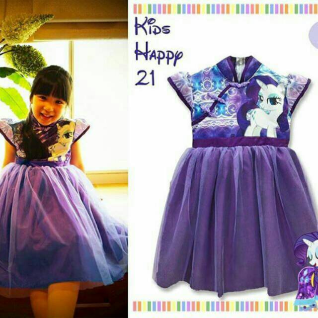 (SALE) DRESS CHEONGSAM ANAK CEWEK LITTLE PONY RARITY / QIPAO BAYI MURAH IMPORT