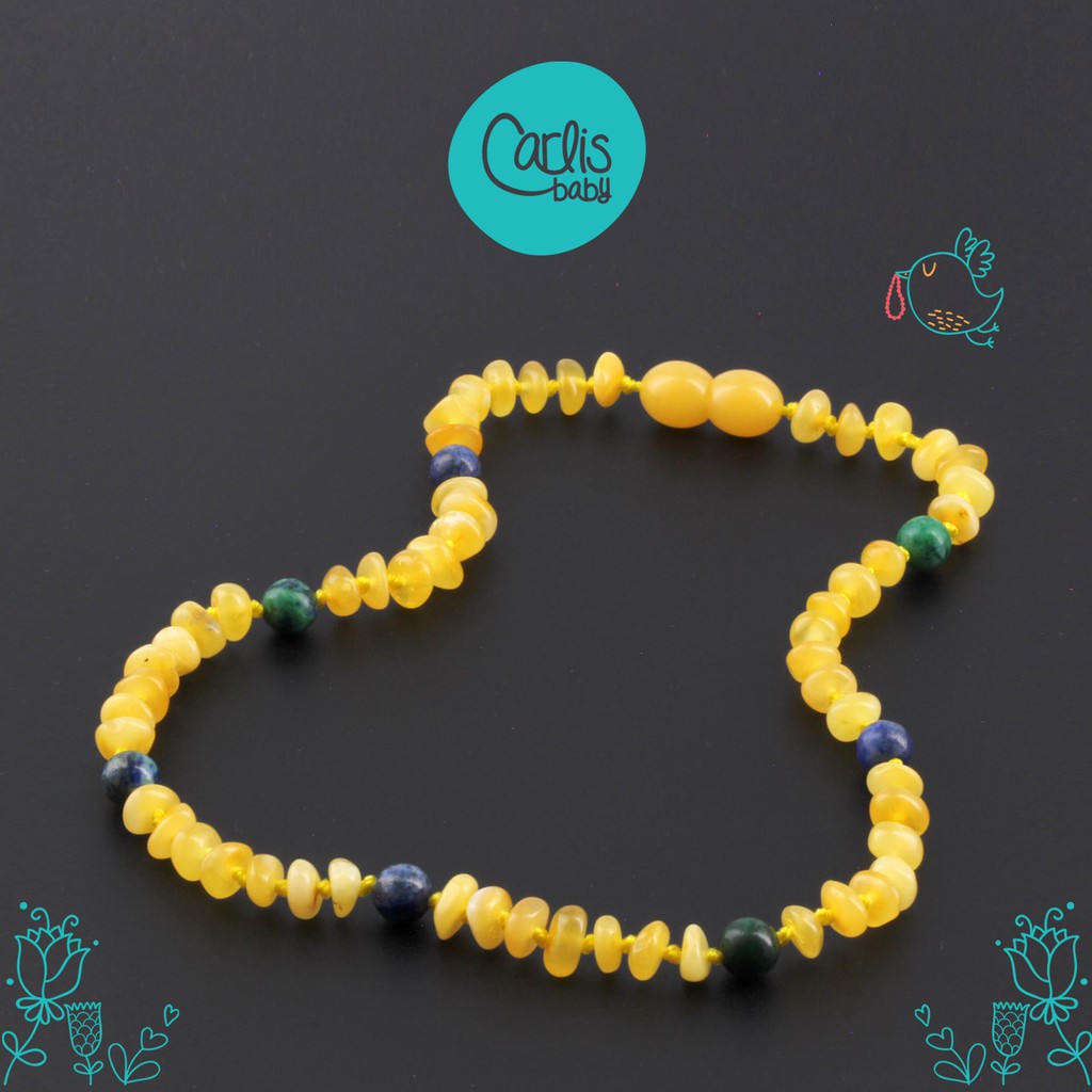 AGL44 Kalung Amber Tumbuh Gigi Bayi By Carlis Baby