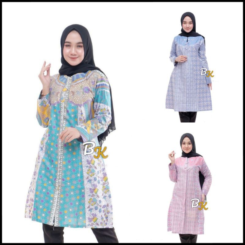 Dress Batik Jumbo - Tunik Batik Big Size XXL LD 110CM XXXL LD 120CM Original Batik Aksara Pekalongan