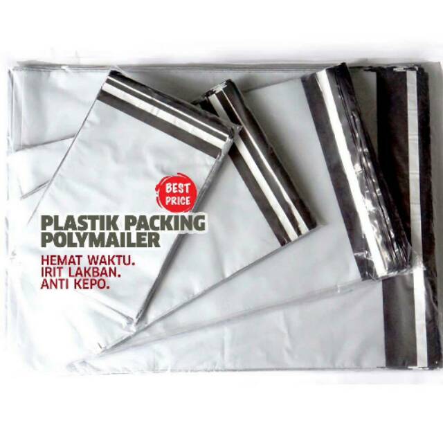 17 x 30cm Polymailer Polybag Kantong Amplop Plastik Packing (Isi 100)