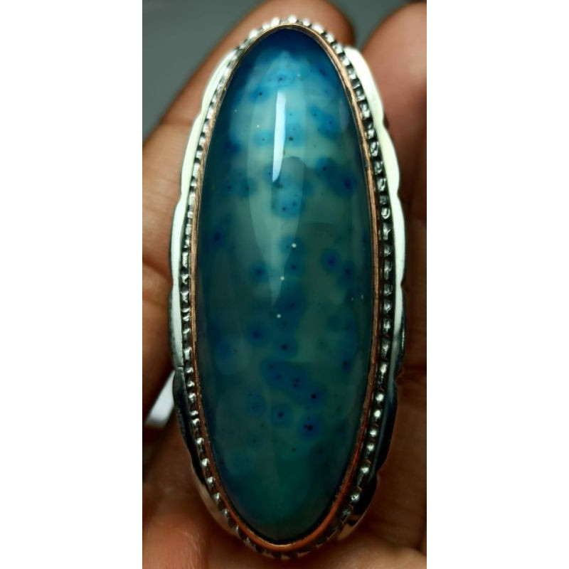 Batu pandan Biru langit motif unik