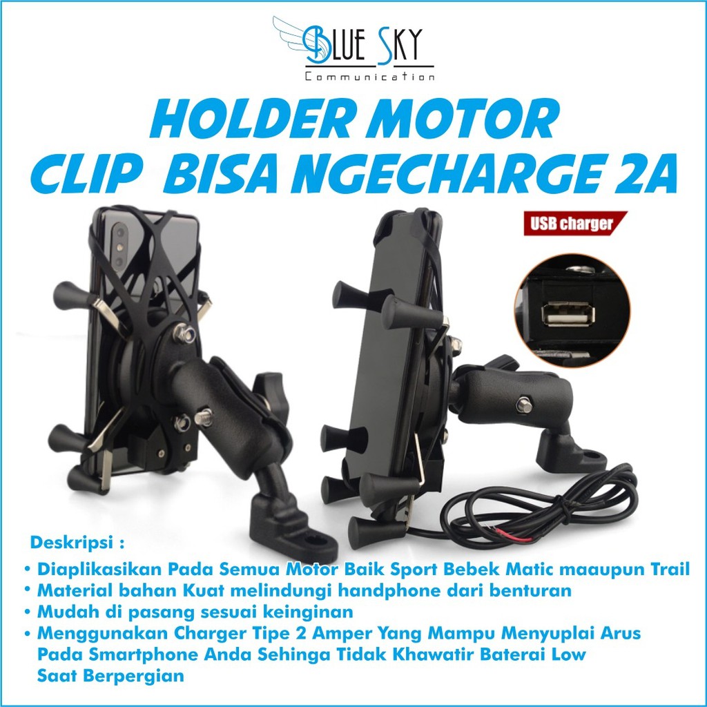 HOLDER MOTOR CLIP CHARGER 2A (WAMES)