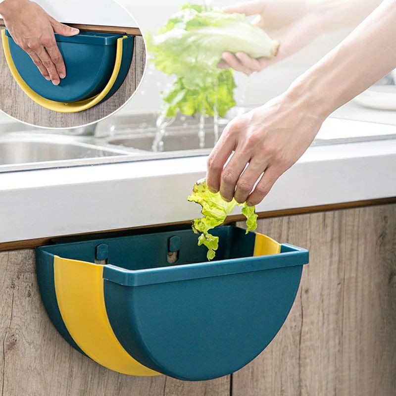 Tempat Sampah Mobil Dapur toilet Gantung lipat /Oval Foldable Kitchen bin