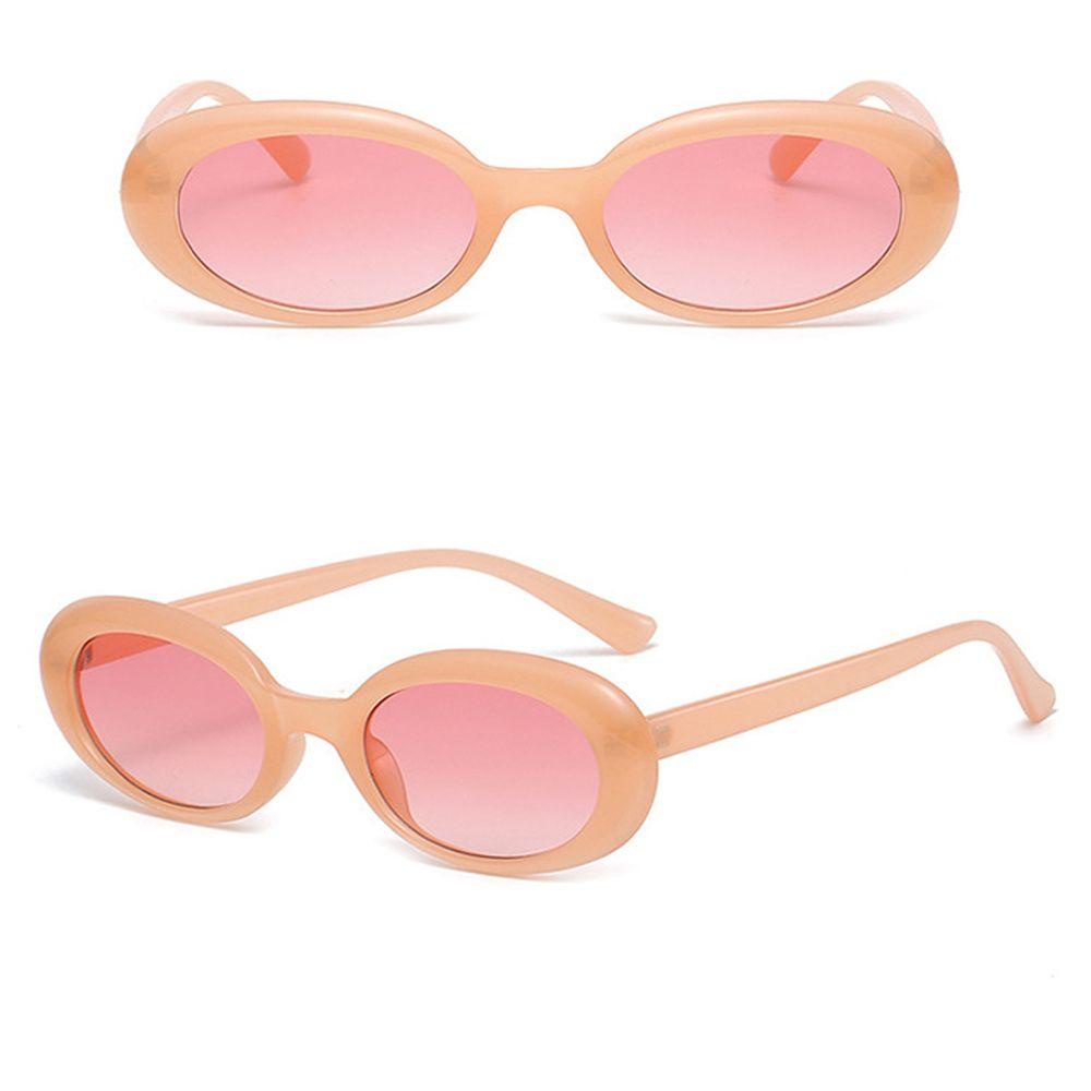 Suyo Retro Oval Kacamata Hitam Jelly Warna Streetwear Gothic Kacamata Eyewear Bingkai Kecil