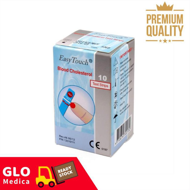 BAYAR DI TEMPAT STRIP KOLESTEROL EASY TOUCH BLOOD CHOLESTEROL 10 STRIPS - ALAT TES PENGUKUR KADAR